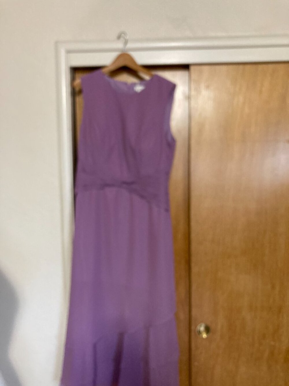 AW Bridal chiffon mid/tea length dress